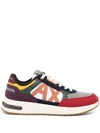 ARMANI EXCHANGE LOGO-PATCH LOW-TOP SNEAKERS