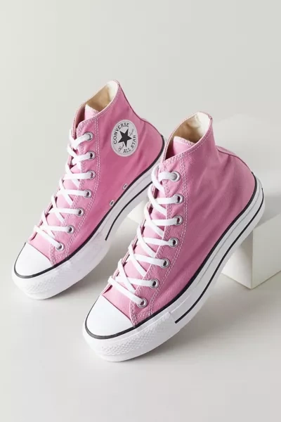 Converse Chuck Taylor All Star Canvas Platform High Top Sneaker In Pink