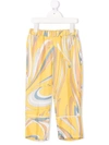 Emilio Pucci Junior Large Paisley-print Straight Trousers In Yellow
