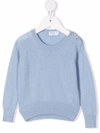 Siola Babies' Crew-neck Knitted Jumper In Sky