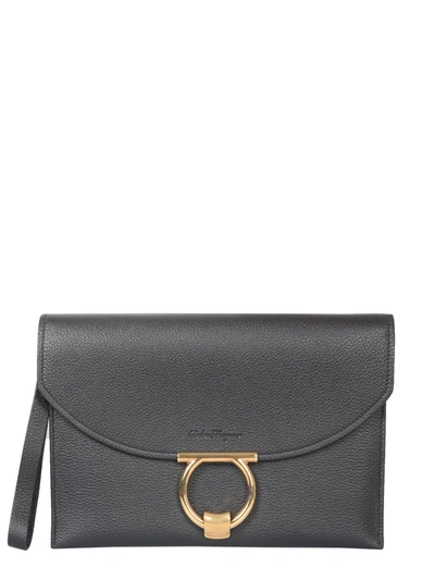 Ferragamo Margot Clutch In Nero