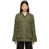 Totême Patch Pocket Cotton Army Jacket In 644 Khaki