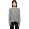 Totême Grey Cashmere Cable Knit Sweater