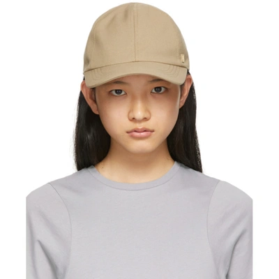 Totême Logo-plaque Canvas Baseball Cap In Neutral