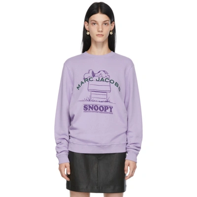 Marc Jacobs Purple Peanuts Edition 'rest Of My Life' Sweatshirt