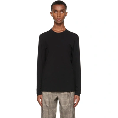 Giorgio Armani Viscose Blend T-shirt In Black