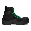 BOTTEGA VENETA BLACK & GREEN PUDDLE BOMBER BOOTS