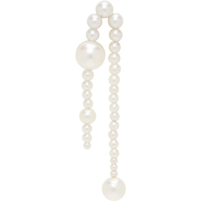 Sophie Bille Brahe Splash Nuit 14kt Yellow Gold Single Earring With Pearls