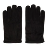 ERMENEGILDO ZEGNA BLACK SUEDE GLOVES