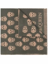 ALEXANDER MCQUEEN SKULL-JACQUARD WOOL SCARF,08D4F1BE-D386-80CD-7551-B5C73246A110