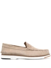TOD'S BEIGE PENNY-BAR LOAFERS,2CD3AFAB-7807-8568-761B-100CB868D112