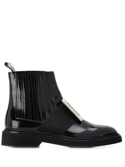 Roger Vivier Black Ankle Length Boots