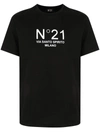 N°21 T-shirt N &deg; 21 T-shirt In Cotton Jersey With Logo In Black