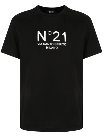 N°21 Logo印花t恤 In Black