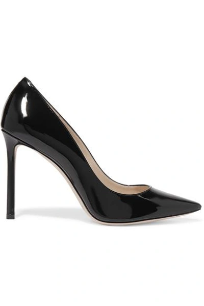 Jimmy Choo Romy 100 Patent-leather Pumps In Black