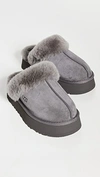 UGG DISQUETTE SLIPPERS CHARCOAL,UGGGG30012