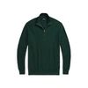 Polo Ralph Lauren Icon Logo Half Zip Pima Cotton Knit Sweater In Green Heather