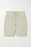 LES TIEN YACHT FRAYED ORGANIC COTTON-TERRY SHORTS