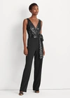 LAUREN RALPH LAUREN SEQUINED CREPE JUMPSUIT,0044656429