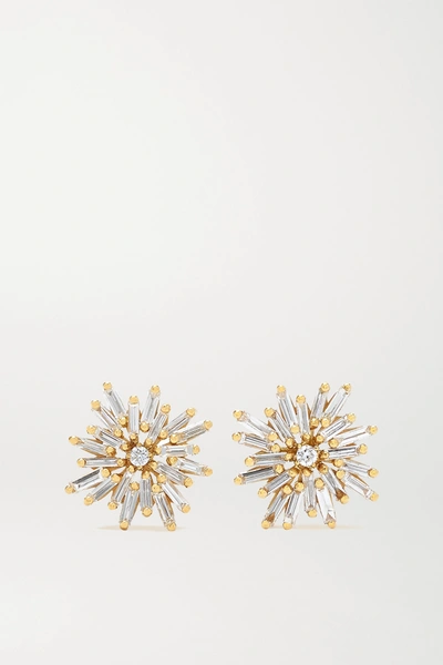 Suzanne Kalan 18-karat Gold Diamond Earrings