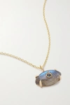 SYDNEY EVAN 14-KARAT GOLD, LABRADORITE AND SAPPHIRE NECKLACE