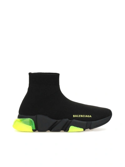 Balenciaga Speed Lt Clear Sole Sock Trainer In Black
