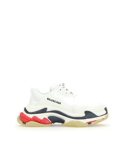 Balenciaga Sneakers In White Red