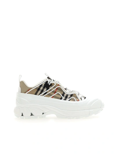 Burberry Sneakers In Archive Beige/ White