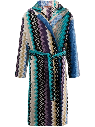 Missoni Zig-zag Colour-block Robe In Multicolor