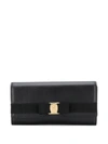 Ferragamo Vara Continental Wallet In Black