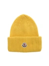 Moncler Men's Cashmere-wool Beanie Hat In Yellow