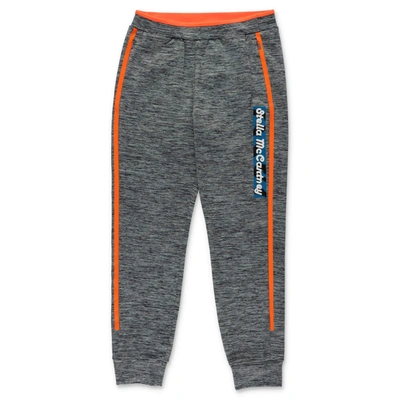 Stella Mccartney Kids' Marled Side-stripe Track Trousers In Grigio