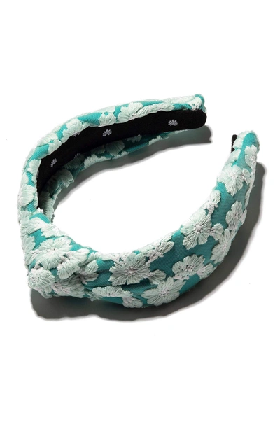 Lele Sadoughi Floral Lace Knotted Headband In Green