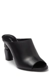 Longchamp Leather Mule Sandal In Black