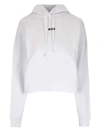 Msgm Logo-print Drawstring Hoodie In White
