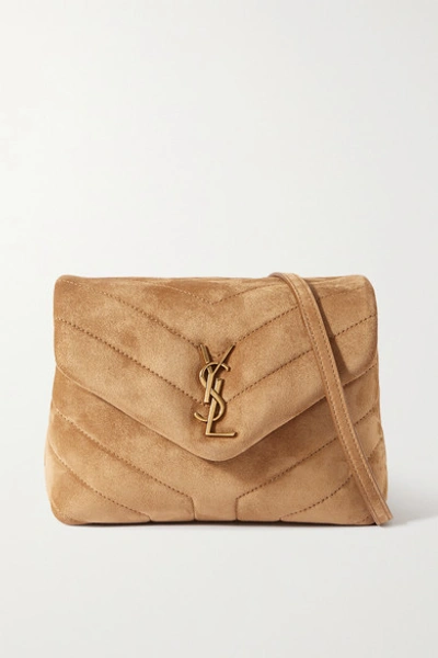 Saint Laurent Loulou Toy Quilted-leather Shoulder Bag In Brown