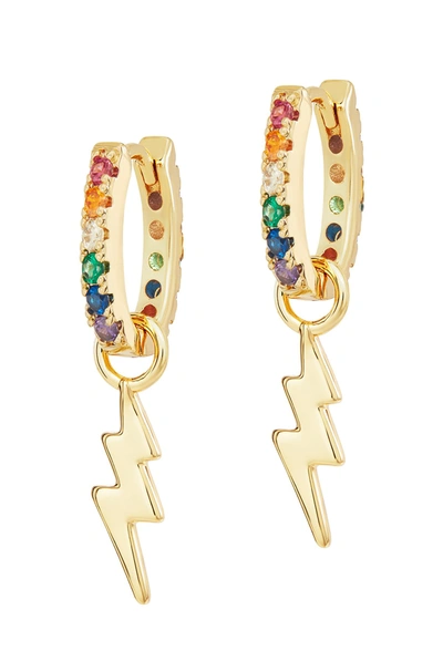 Celeste Starre Rainbow Strike Earrings In Gold
