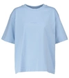 Acne Studios Logo-print Crew Neck T-shirt In Sky Blue