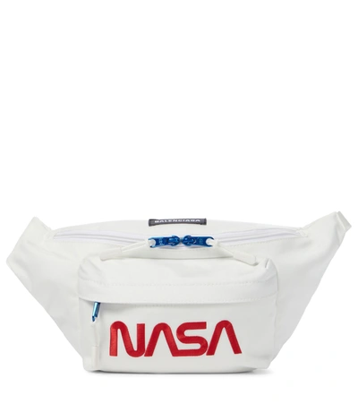 Balenciaga Space Nylon Belt Bag In White