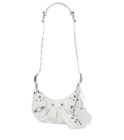 Balenciaga Le Cagole Xs Leather Shoulder Bag In White