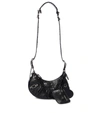 Balenciaga Le Cagole Xs Leather Shoulder Bag In Black