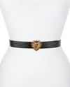 Dolce & Gabbana Devotion Leather Belt In Black