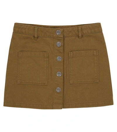 Bonpoint Kids' Gretel Cotton Skirt In Green