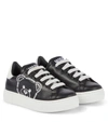 MOSCHINO LEATHER SNEAKERS,P00591971