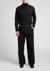 The Row Emile Wool & Silk Turtleneck Sweater In Black