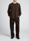 The Row Men's Diatton Solid Cashmere Sweater In Dark Brown