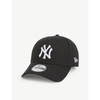 New Era Mens Blk Whi 9forty New York Yankees Brand-embroidered Cotton-canvas Baseball Cap In Blk Whi