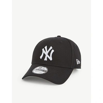 New Era Mens Blk Whi 9forty New York Yankees Brand-embroidered Cotton-canvas Baseball Cap