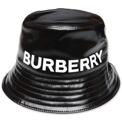 Burberry Kids Logo Print Bucket Hat In Black