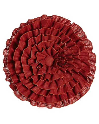 Sherry Kline Home Fresco Round Ruffle Pillow